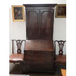 Georgian Mahogany bureau bookcase