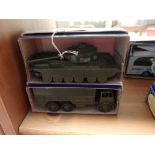 Dinky 622 army truck and 651 tank