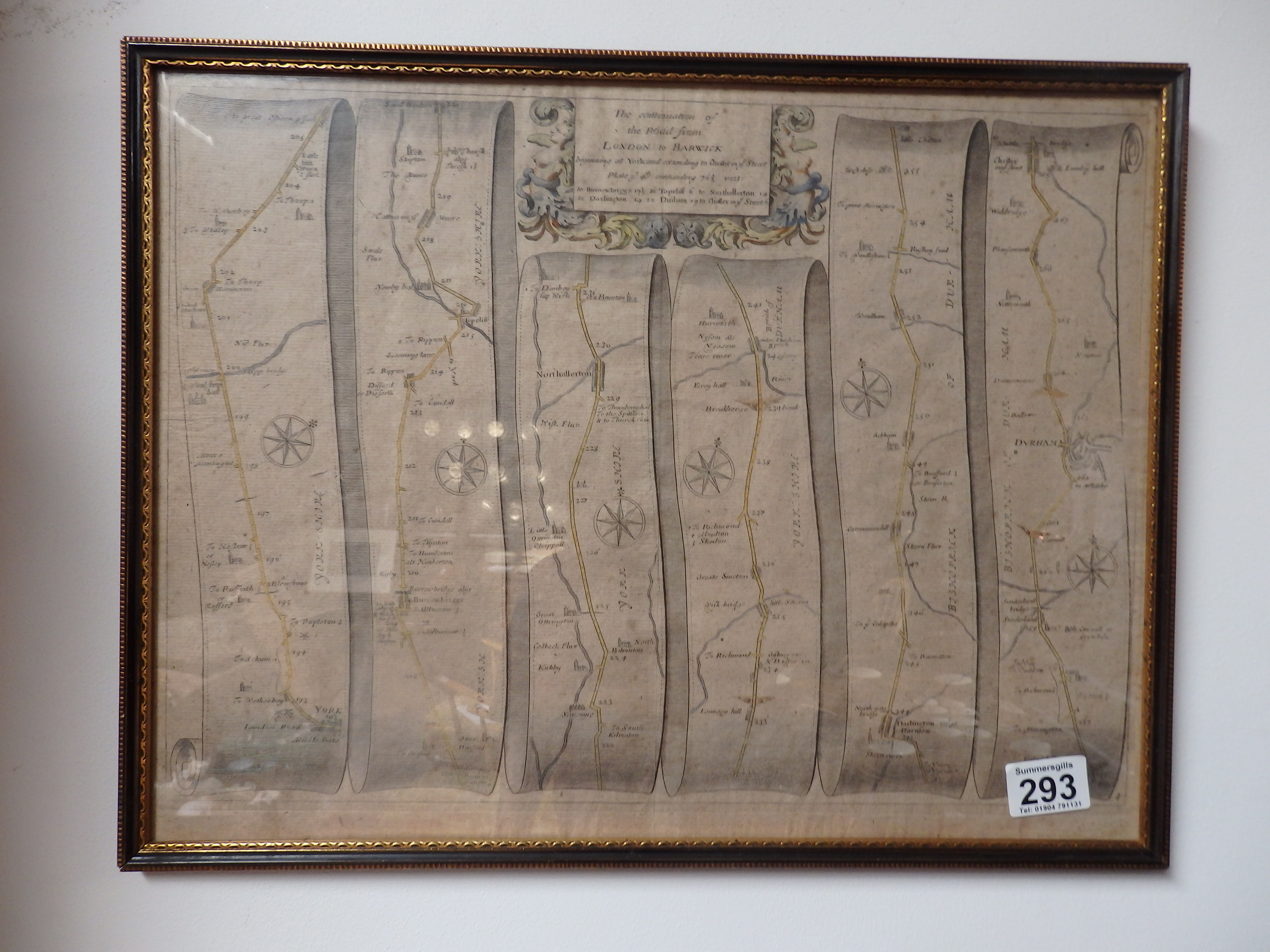 Pair of London to Barwick maps