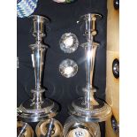 Plated candlesticks x 2 pairs