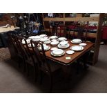 Victorian extending dining table and 6 chairs