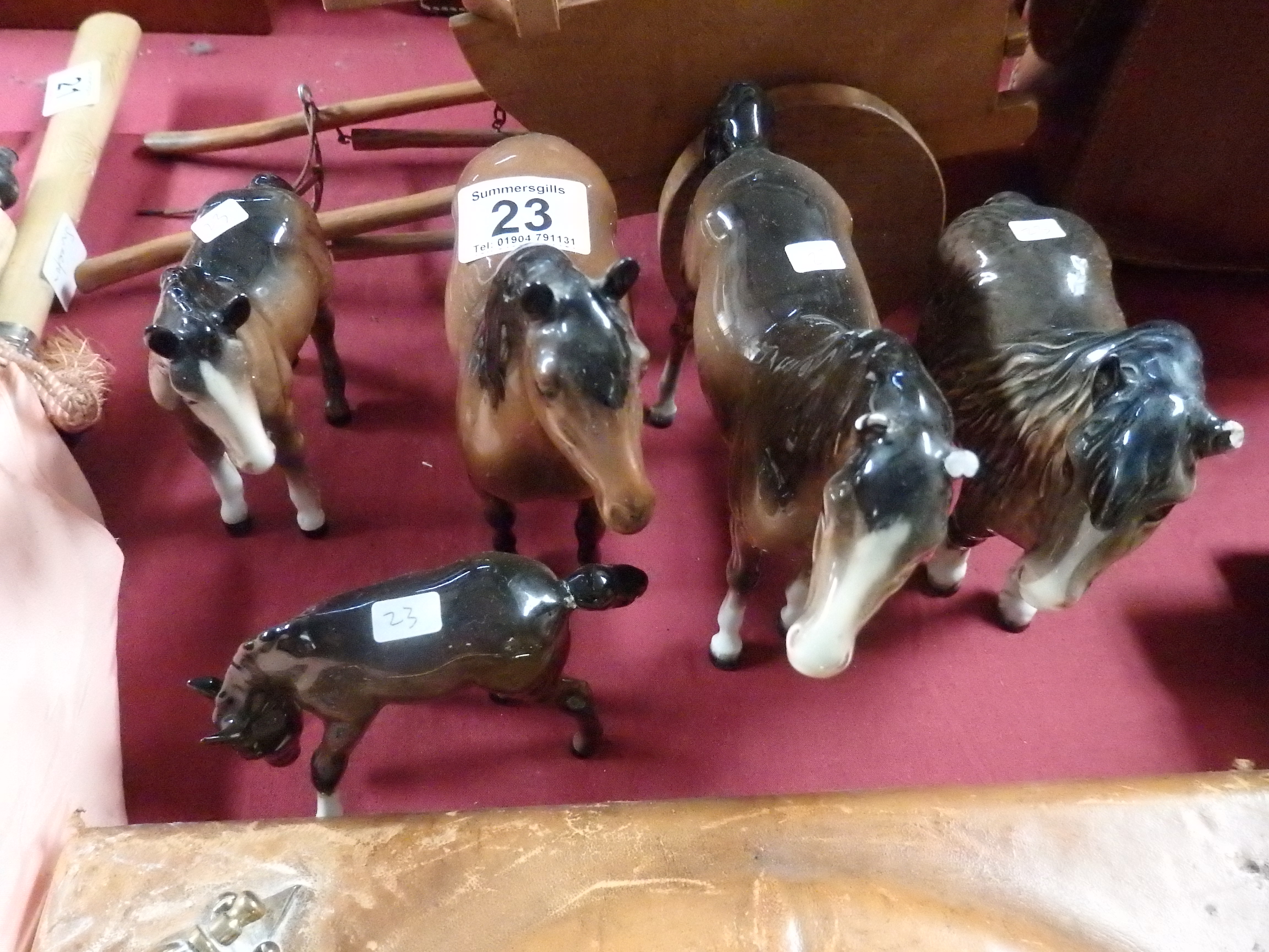 5 Beswick horses (damaged) - Image 2 of 3