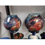 Pair of 7" Moorcroft vases Excellent condition