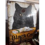 "Black Cat" enamel sign