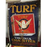 "Turf" enamel sign
