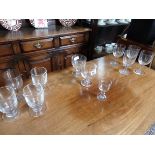 Collection of antique glasses