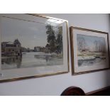 Watercolours by Reginal Smith and Jack Oxford