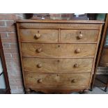 Victorian mahogany bow fronted chest