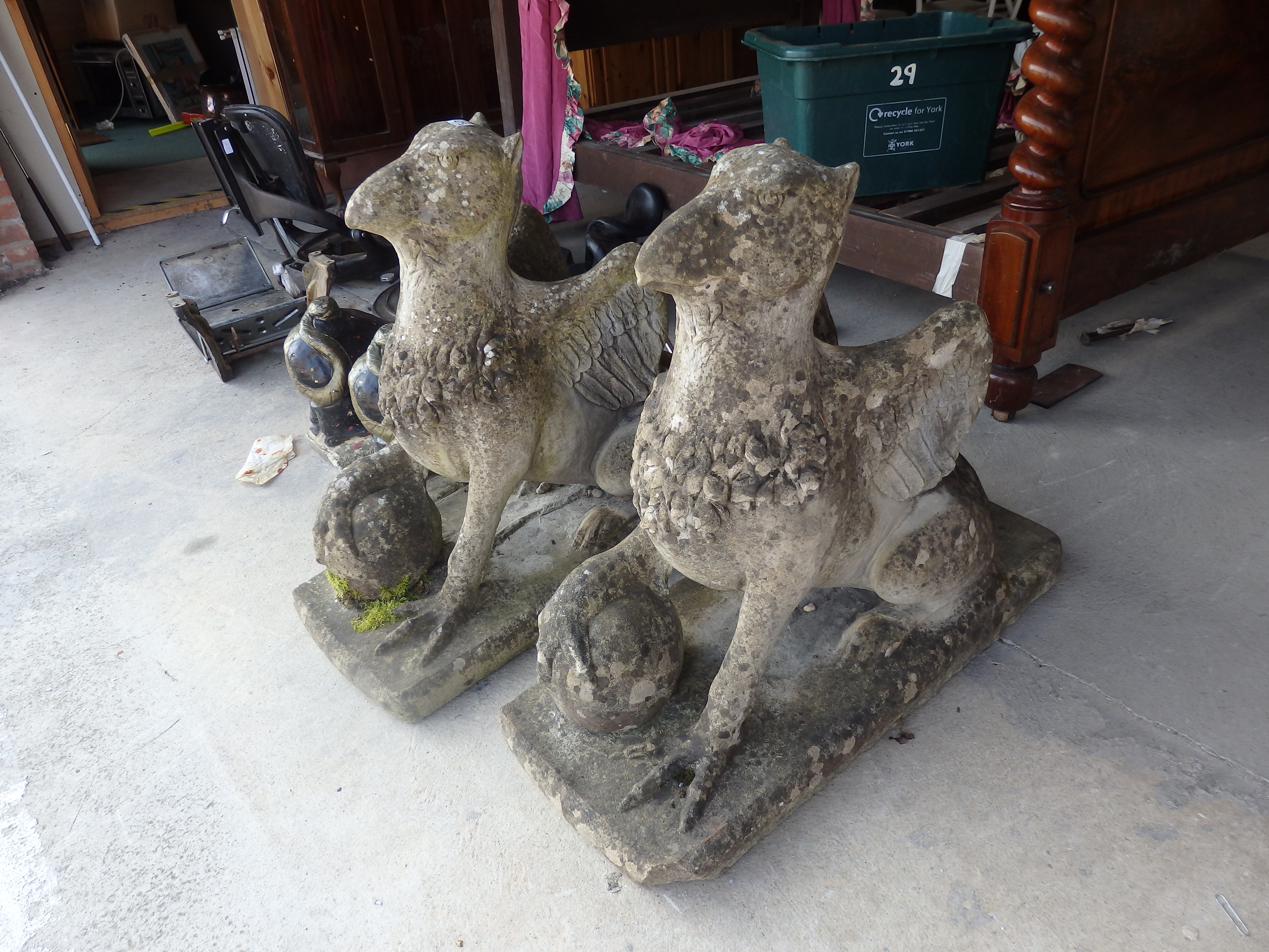 Pair of large garden statues