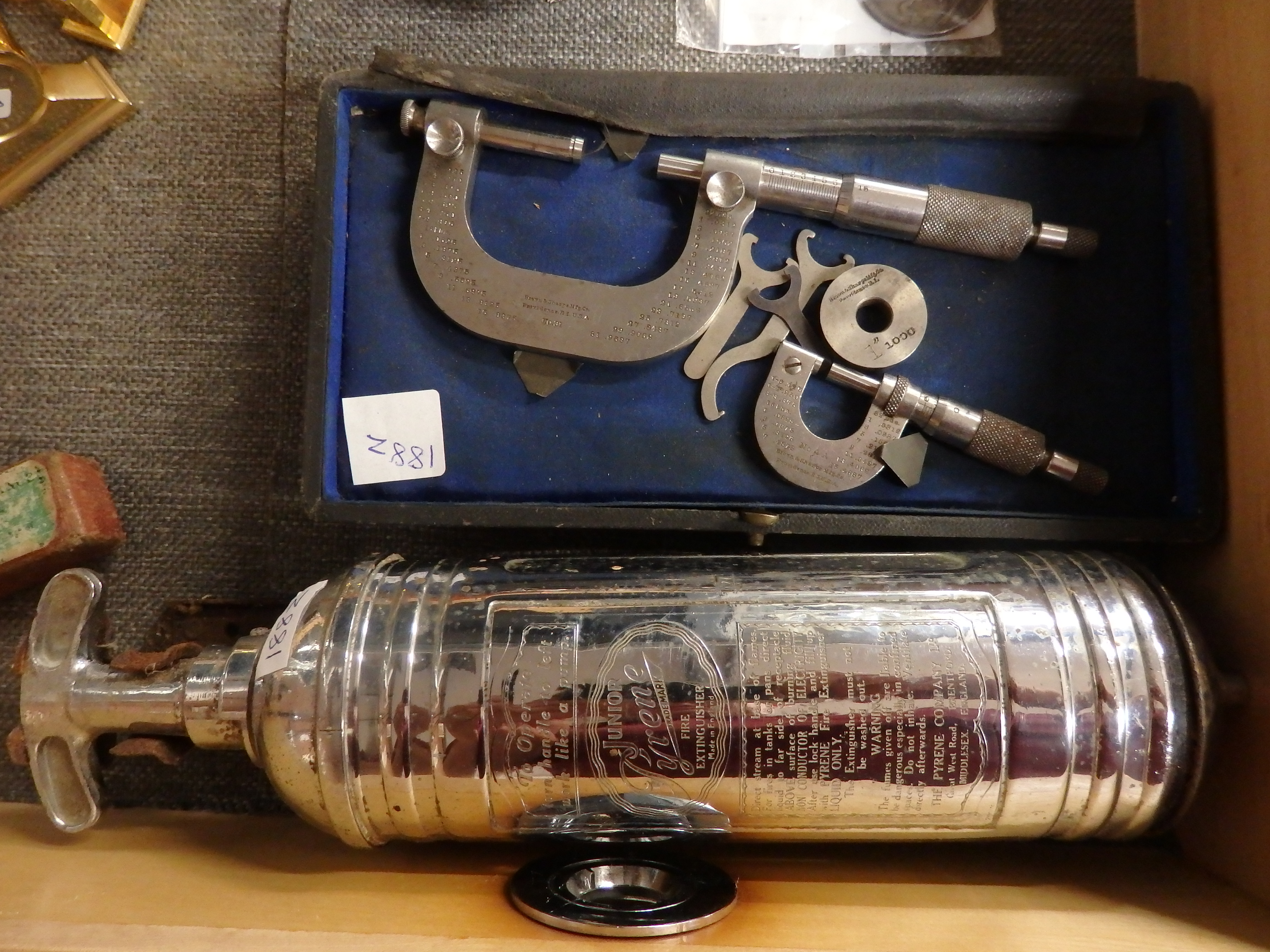 American micrometer and car fire extguisher