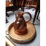Copper jug and tray