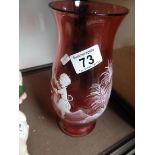 Mary Gregory style vase Excellent condition