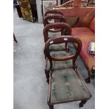 4 Victorian dining chairs