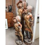 3 Wooden Indians (6ft 5ft 3ft)