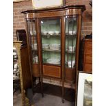 Edwardian inlaid display cabinet