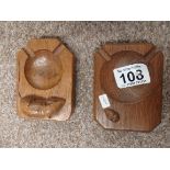 Mouseman and Acornman ashtrays