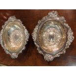 2 x silver dishes