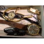 Various watches in 9ct gold ladies watches