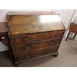 Georgian walnut bureau