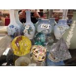 Paper weights and vases