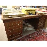 Antique mahogany Partners desk 4'6" x 7'7"