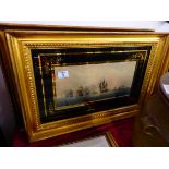 4 prints in gilt frames of the 4 views of the memorable victory of the nile