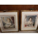 Pair of pictures in gilt frames