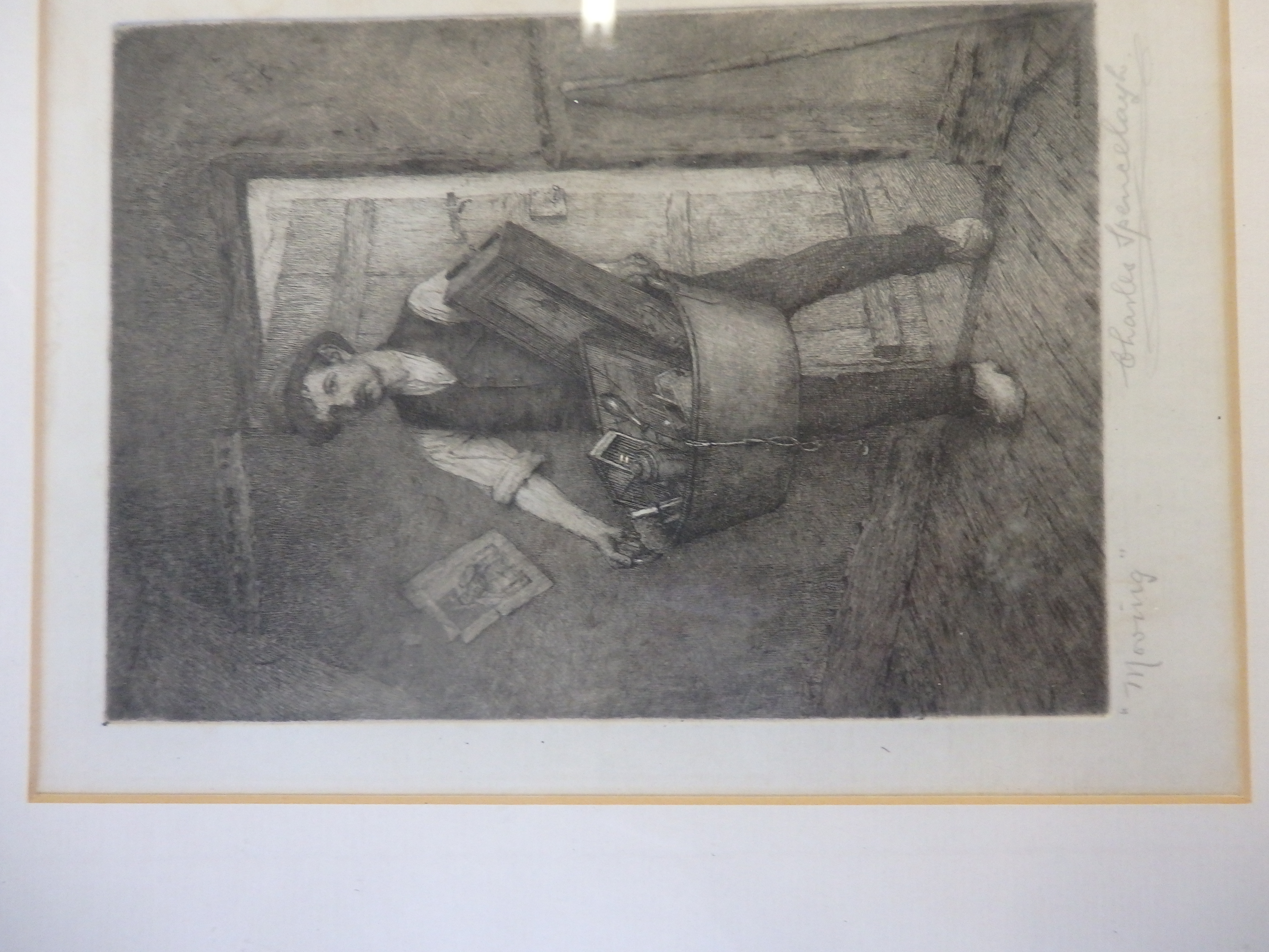 Charles Spencelayh pencil drawing and Fiosole R Goff watercolour - Image 4 of 4