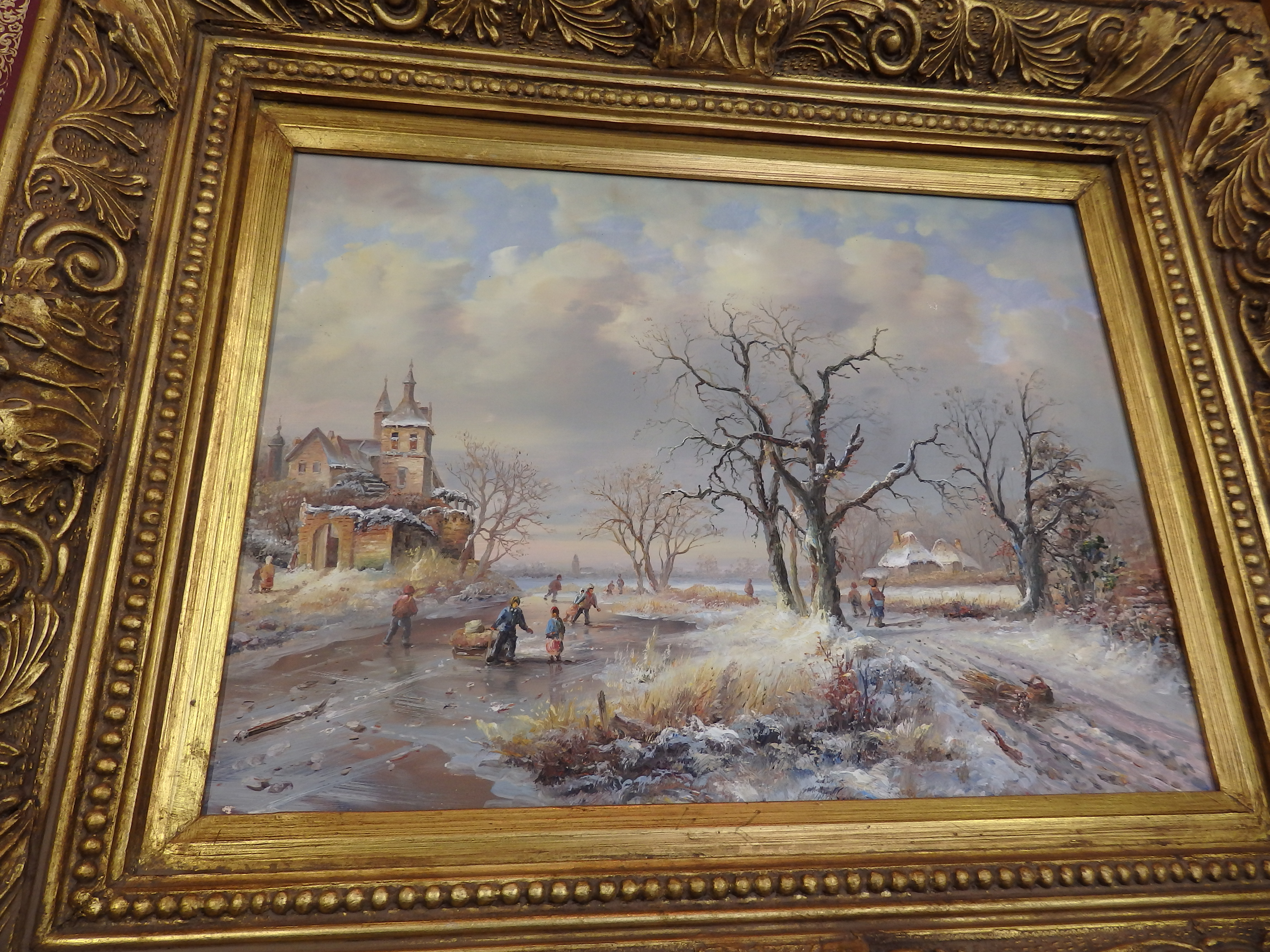 Oil of Winter scene