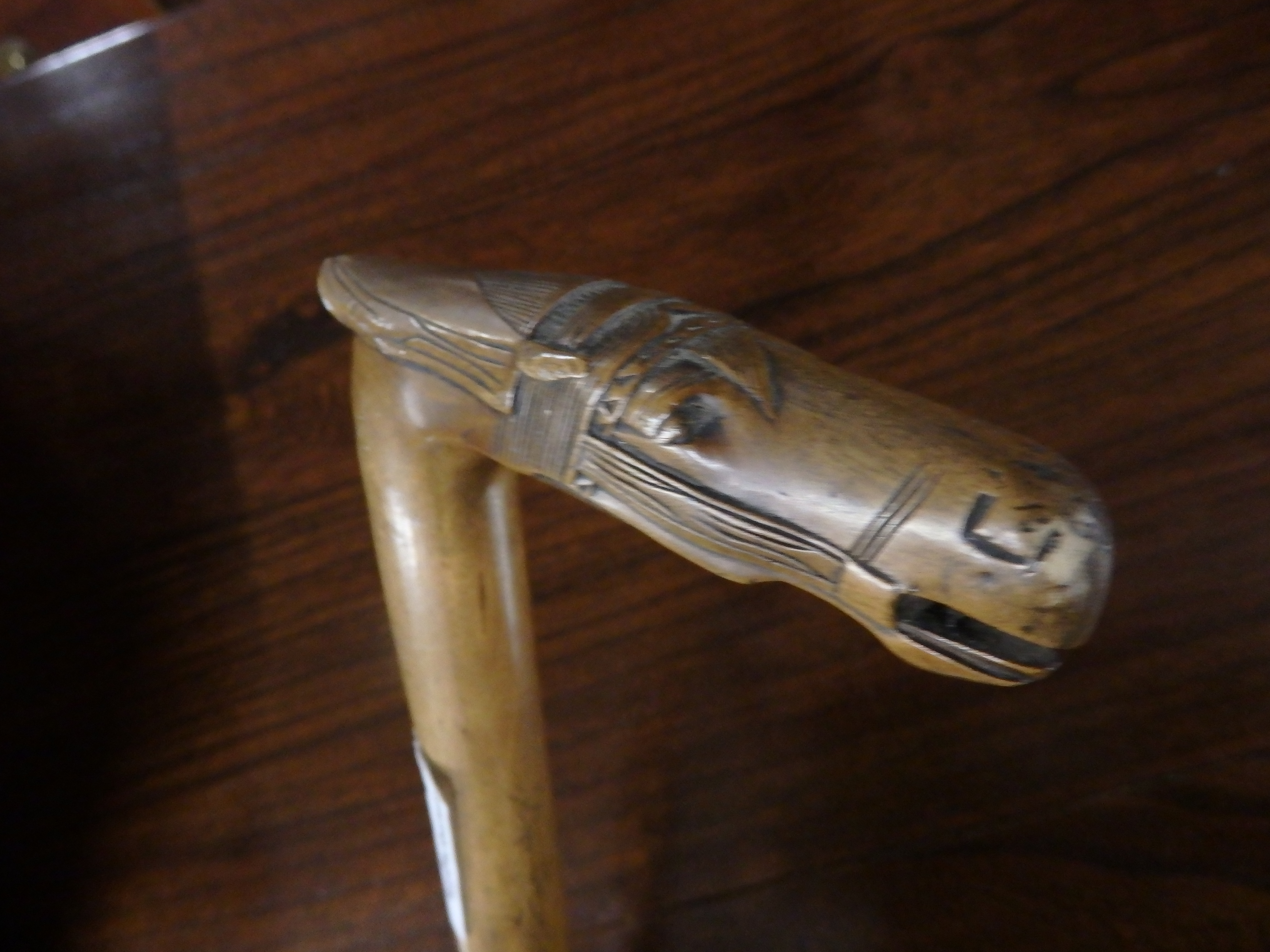 Antique walking stick with Horse head decoration - Image 3 of 4