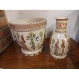 Egyptian vase and Jardinier