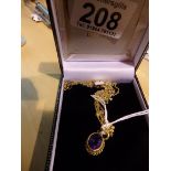 9ct gold Amethyst necklace