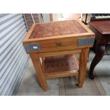 butchers block on stand