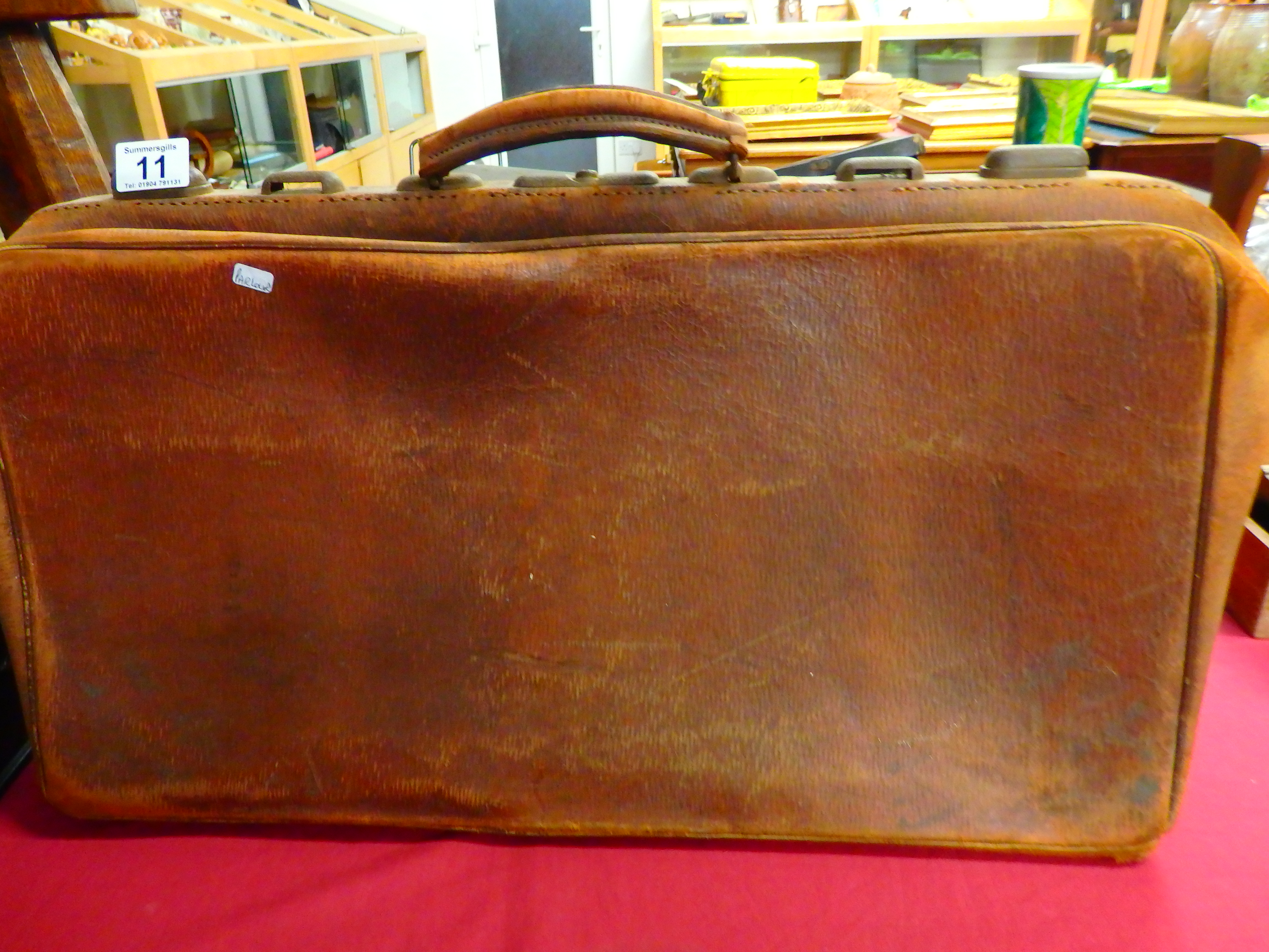 Leather brief case marked GHH