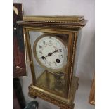 A Brass mantel clock 9" made in France