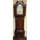 J. HUGHES, LLANGOLLEN, A 19TH CENTURY WELSH MAHOGANY LONGCASE CLOCK With eight day movement and