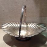 A LARGE VICTORIAN HALLMARKED SILVER OVAL CAKE BASKET With a fluted design, beaded edge and reeded