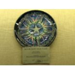 WILLIAM MOORCROFT POTTERY, A LATE 20TH CENTURY LIMITED EDITION YEAR PLATE With blue and green