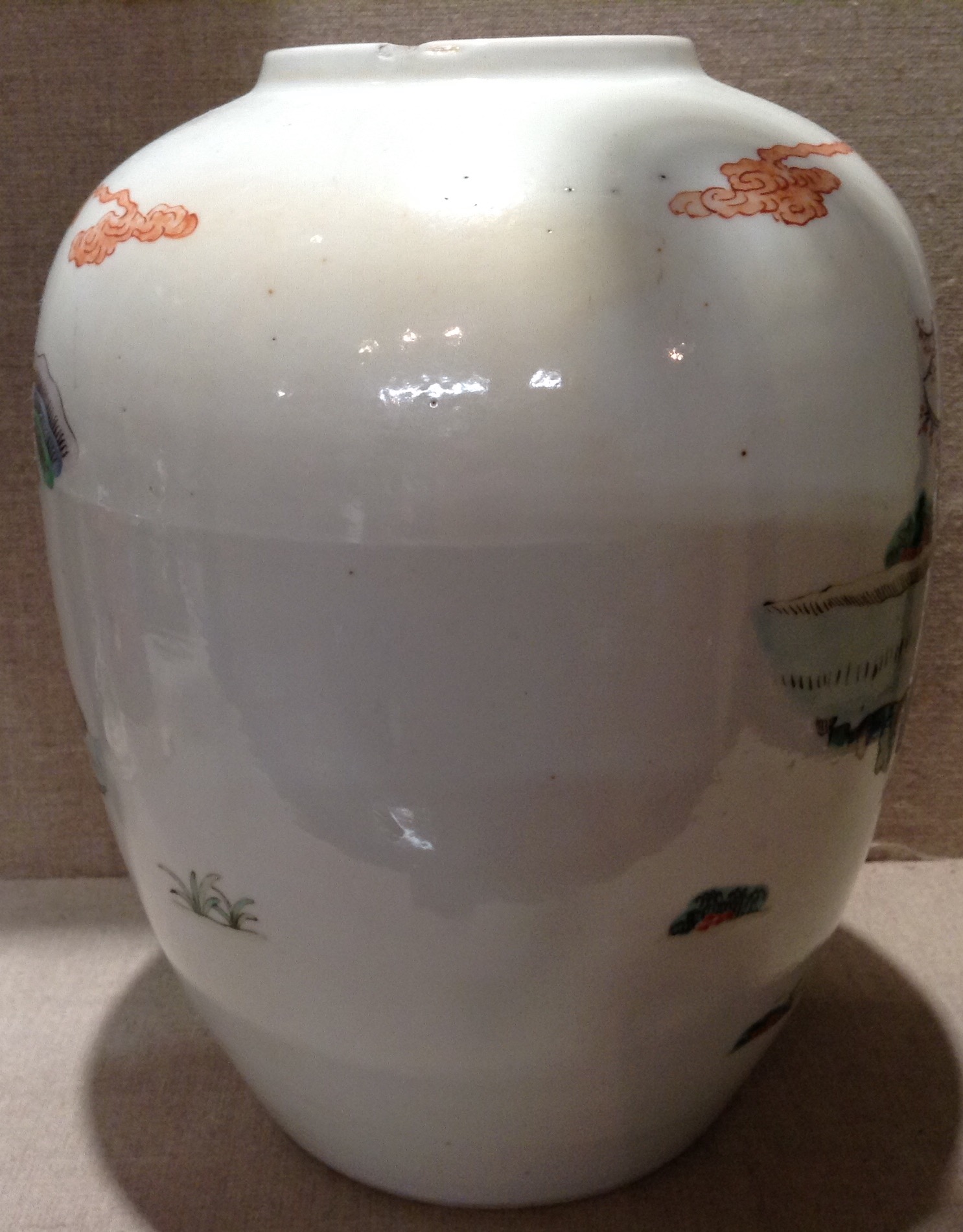 AN 18TH CENTURY CHINESE PORCELAIN FAMILLE VERTE GINGER JAR Decorated with figures and horses, in a - Image 2 of 4