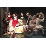 A COLLECTION OF FIGURINES  To include 19th Century Meissen, Royal Doulton, Lladro and Coalport.