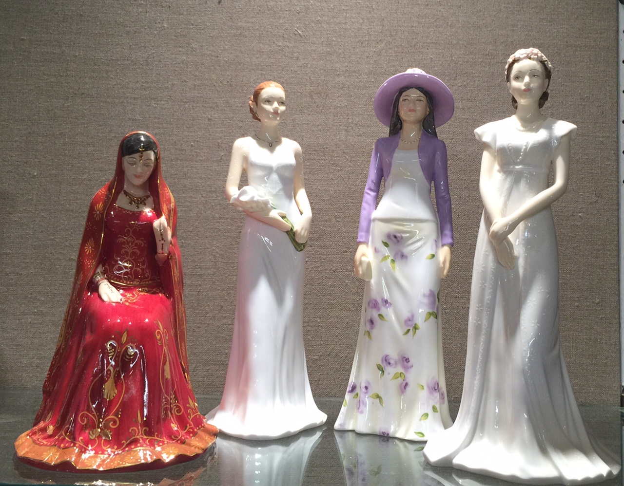 A SET OF FOUR FIGURINES Wedding related, from the Timeless Classic series.