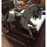 HORSEPLAY, BROAD HEMPSON, DEVON, A VICTORIAN STYLE CARVED WOODEN ROCKING HORSE Painted in dapple