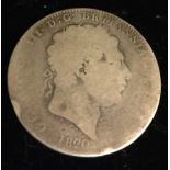 AN 1820 GEORGE III SILVER CROWN. 5199/BG919137/5