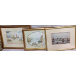 MARINE INTEREST, A COLLECTION OF 20TH CENTURY WATERCOLOURS Coastal views, with fishing boats and