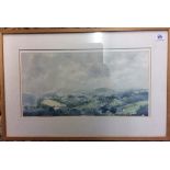 CHARLES RODWELL, A LATE 20TH CENTURY WATERCOLOUR Landscape of rolling hills, signed lower right,