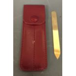 ASPREY & CO., A PAIR OF VINTAGE HALLMARKED 9CT GOLD COLLAR STIFFENERS Contained in original