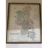 HENRY TEESDALE & CO., 1831, A HAND COLOURED MAP OF BUCKINGHAMSHIRE Including Ashendon, Aylesbury,