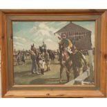 DAVID GIFFORD, CONTEMPORARY, OIL ON CANVAS 'Fakenham Races', signed and contemporary framed. (18"