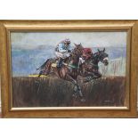 DAVID DENT, CONTEMPORARY, OIL ON CANVAS Titled 'Best Mate, Winning the Cheltenham Gold Cup 2004',