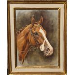 SARAH ASPINALL, OIL ON CANVAS Titled 'Sargent Cecil', signed and contemporary framed. (16" x 12")